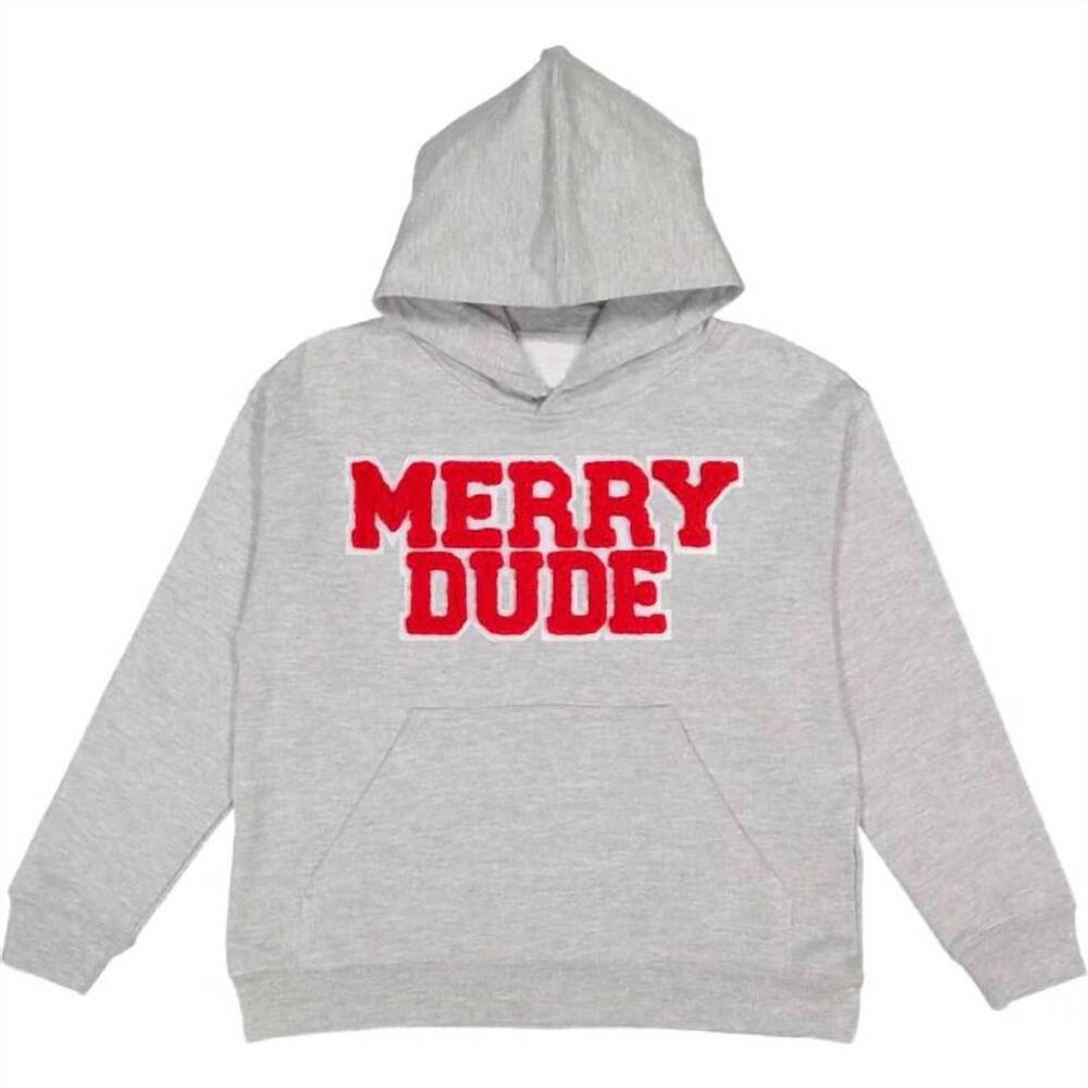 NEW SWEET WINK kids merry dude hoodie in gray